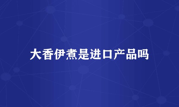 大香伊煮是进口产品吗