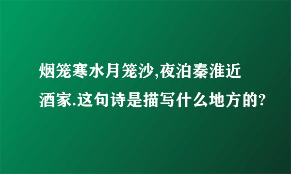 烟笼寒水月笼沙,夜泊秦淮近酒家.这句诗是描写什么地方的?
