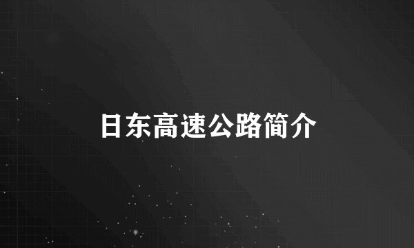 日东高速公路简介
