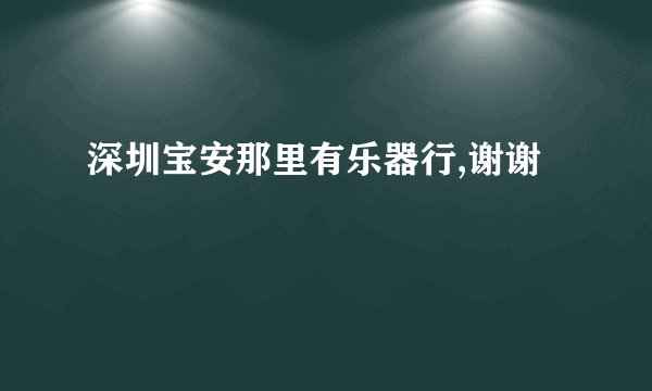 深圳宝安那里有乐器行,谢谢