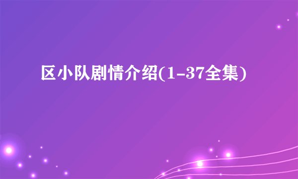 区小队剧情介绍(1-37全集)