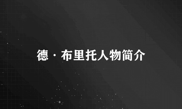 德·布里托人物简介