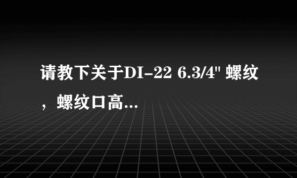 请教下关于DI-22 6.3/4