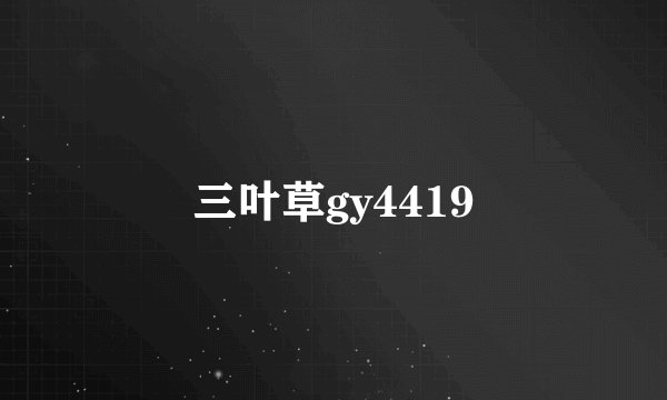 三叶草gy4419