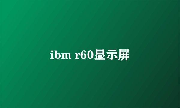ibm r60显示屏
