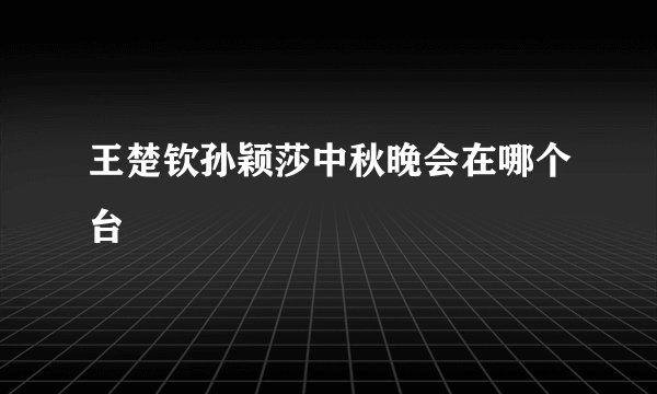 王楚钦孙颖莎中秋晚会在哪个台
