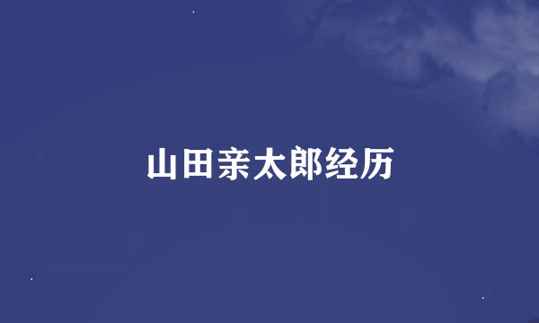 山田亲太郎经历
