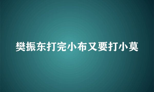 樊振东打完小布又要打小莫