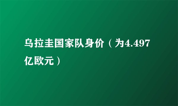 乌拉圭国家队身价（为4.497亿欧元）