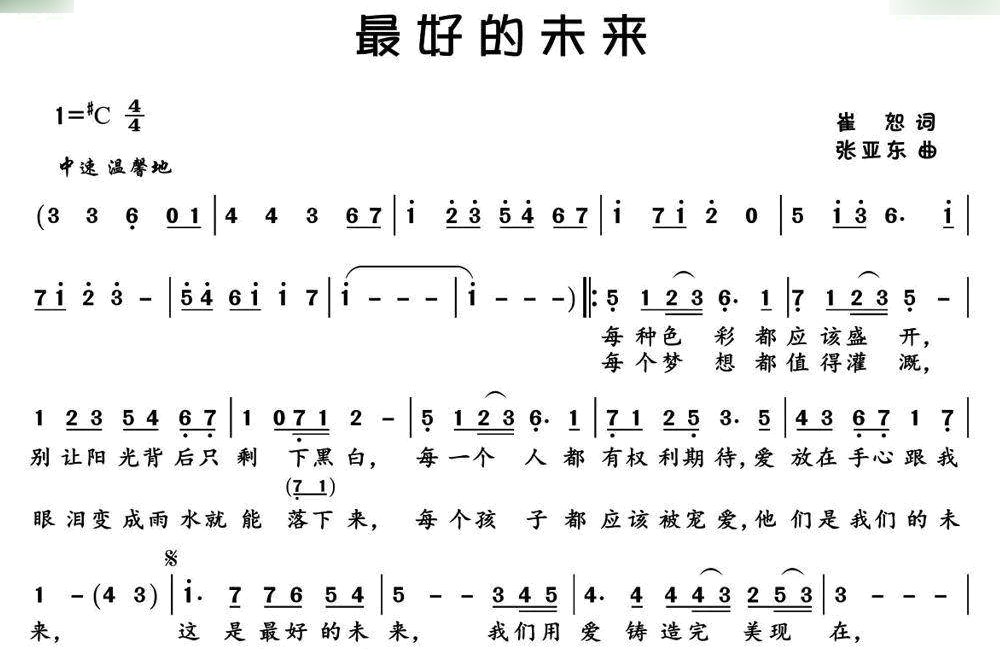 最好的未来简谱
