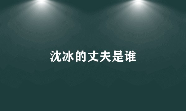 沈冰的丈夫是谁