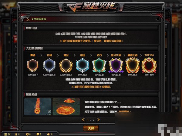 cf无尽挑战模式奖励