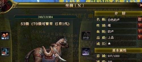 御龙在天坐骑炼化攻略