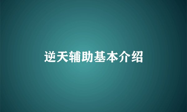 逆天辅助基本介绍