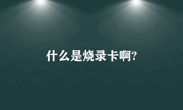 什么是烧录卡啊?