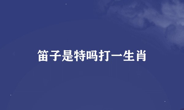 笛子是特吗打一生肖