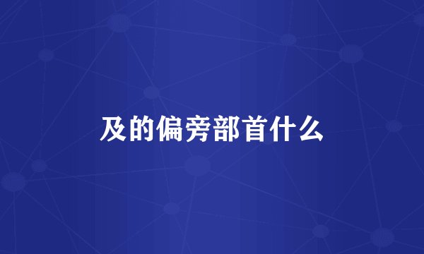 及的偏旁部首什么