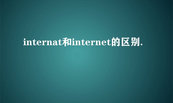 internat和internet的区别.
