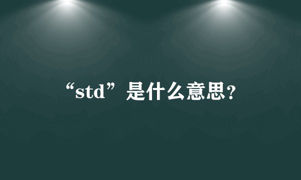 “std”是什么意思？