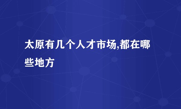 太原有几个人才市场,都在哪些地方