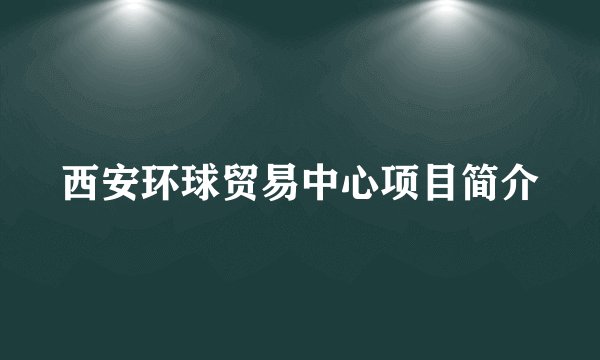 西安环球贸易中心项目简介