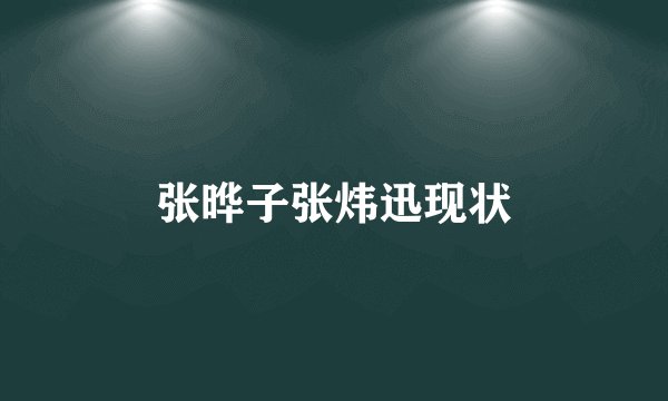张晔子张炜迅现状
