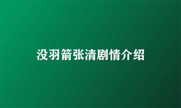 没羽箭张清剧情介绍