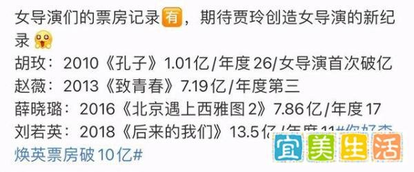 贾玲成中国影史票房最高女导演!称过30亿瘦成闪电