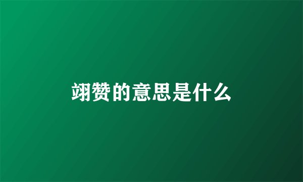 翊赞的意思是什么
