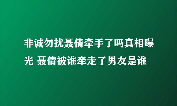 非诚勿扰聂倩牵手了吗真相曝光 聂倩被谁牵走了男友是谁