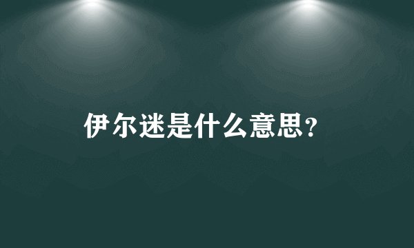 伊尔迷是什么意思?