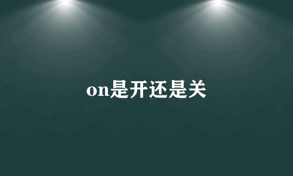 on是开还是关