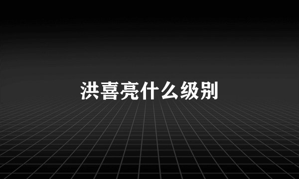 洪喜亮什么级别