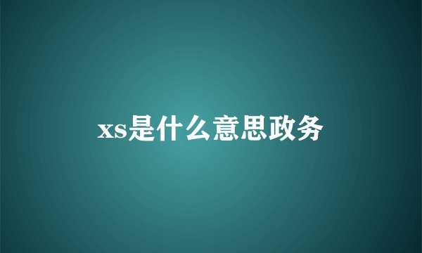 xs是什么意思政务