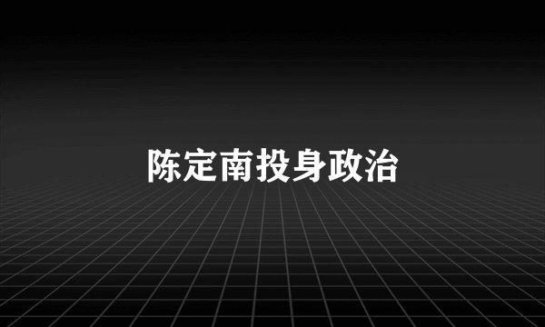 陈定南投身政治