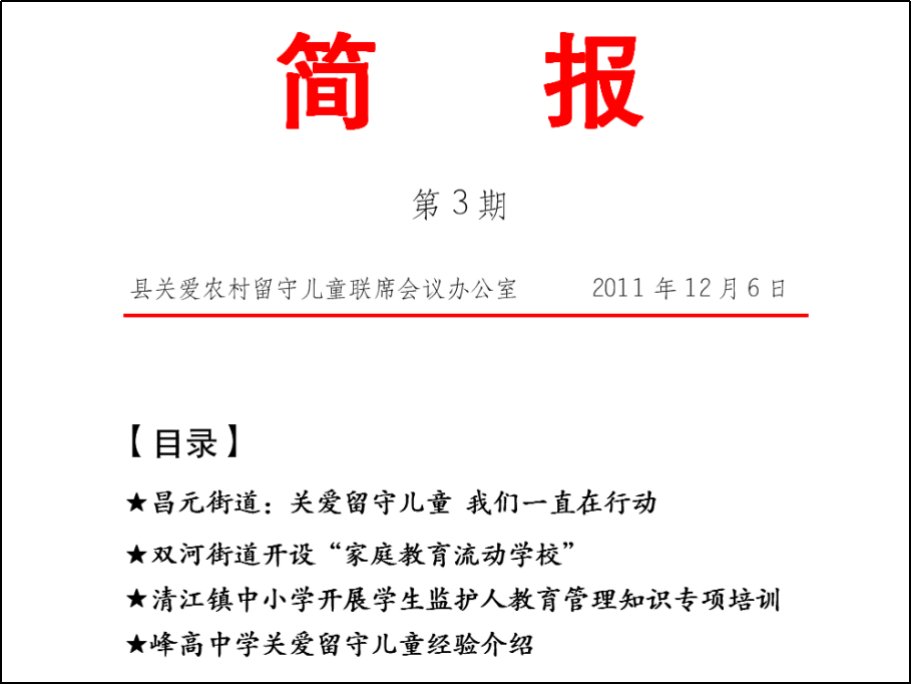 工作简报的标准格式