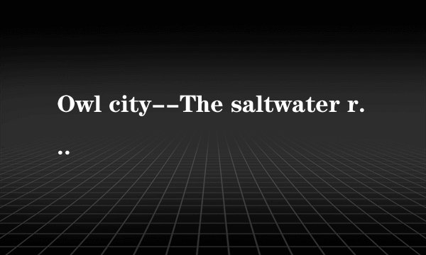 Owl city--The saltwater room 歌词