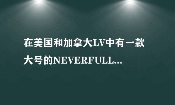 在美国和加拿大LV中有一款大号的NEVERFULL买多少钱啊？谁买过啊 ？？