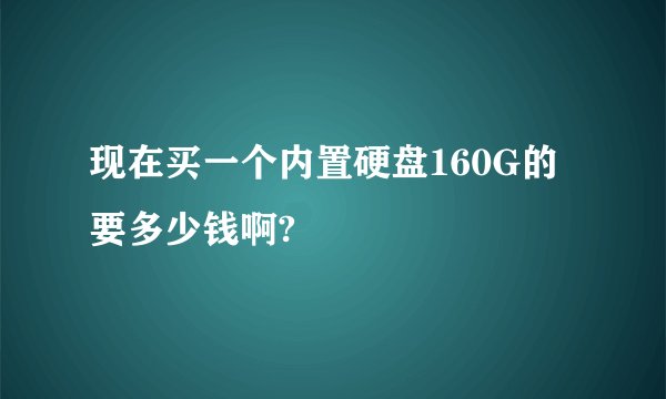 现在买一个内置硬盘160G的要多少钱啊?