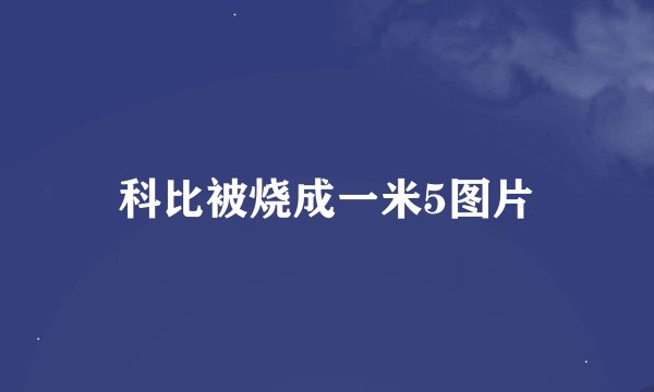 科比被烧成一米5图片