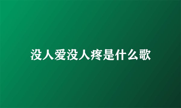 没人爱没人疼是什么歌