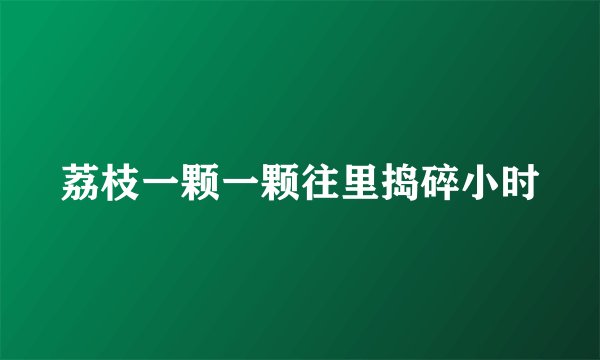 荔枝一颗一颗往里捣碎小时