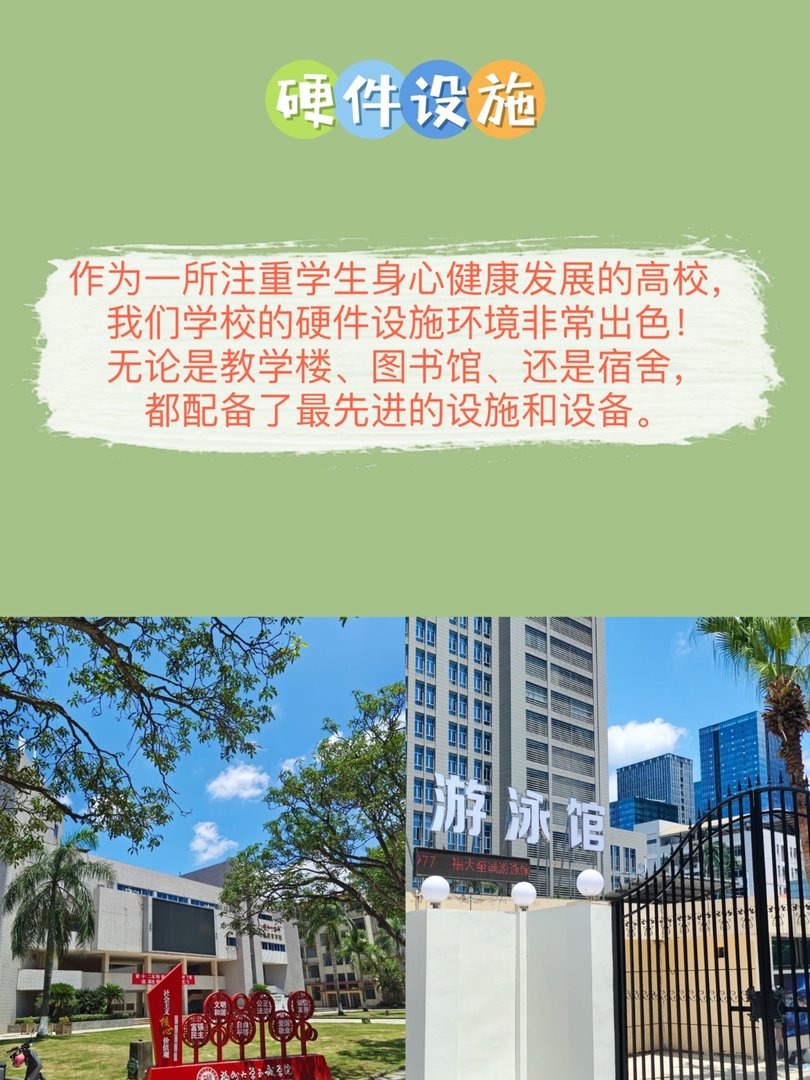 福州大学至诚学院的硬件设施环境怎么样,有健身房吗