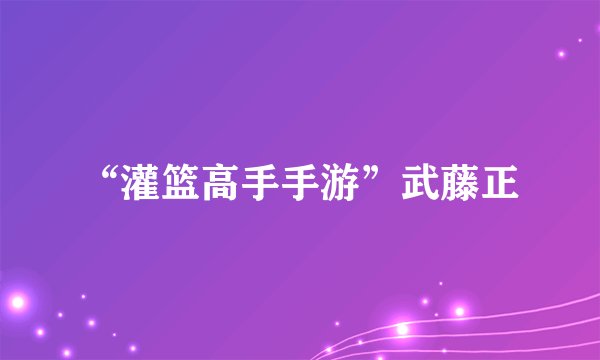“灌篮高手手游”武藤正