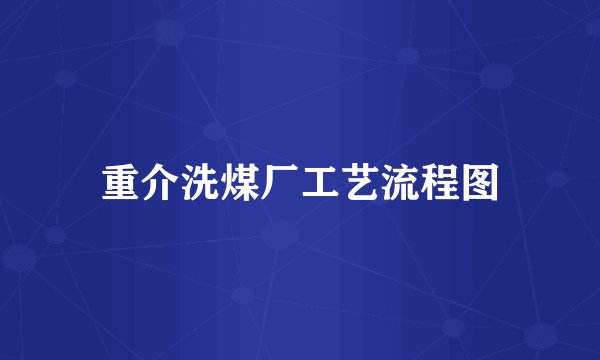 重介洗煤厂工艺流程图