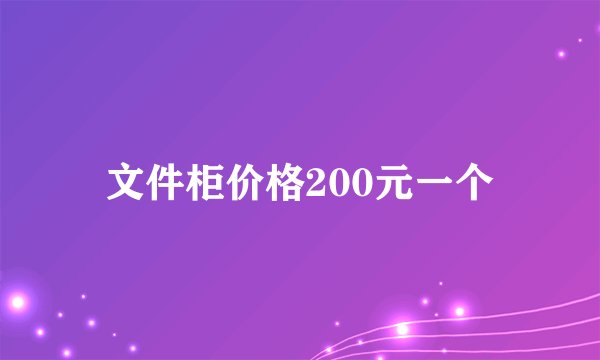 文件柜价格200元一个