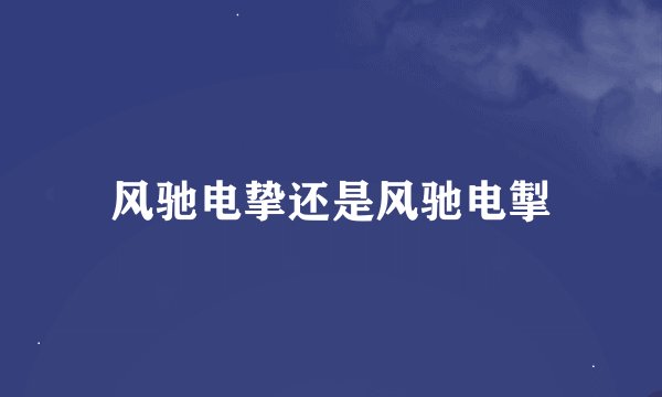 风驰电挚还是风驰电掣