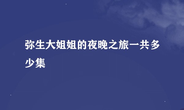 弥生大姐姐的夜晚之旅一共多少集