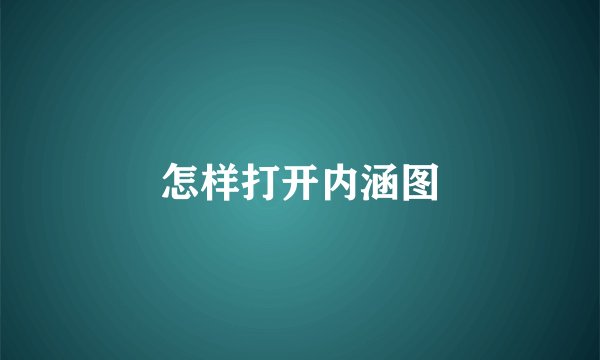 怎样打开内涵图