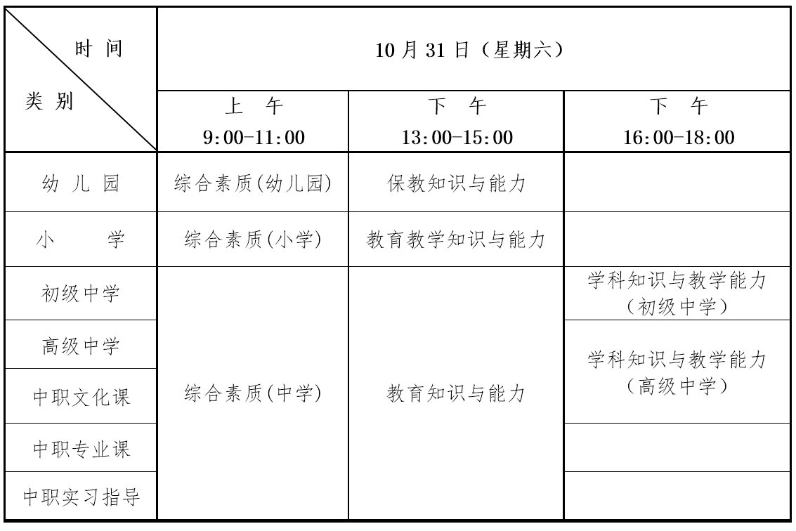 教资考试2022年下半年报名时间